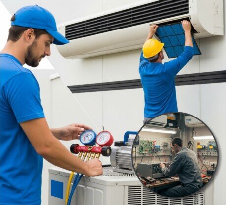 KM Tecnoservicios brinda servicios técnicos integrales y soluciones de transporte y logística, incluyendo instalaciones de aire acondicionado, trabajos eléctricos, redes informáticas, desmontaje técnico y traslados para hogares y empresas en Uruguay.